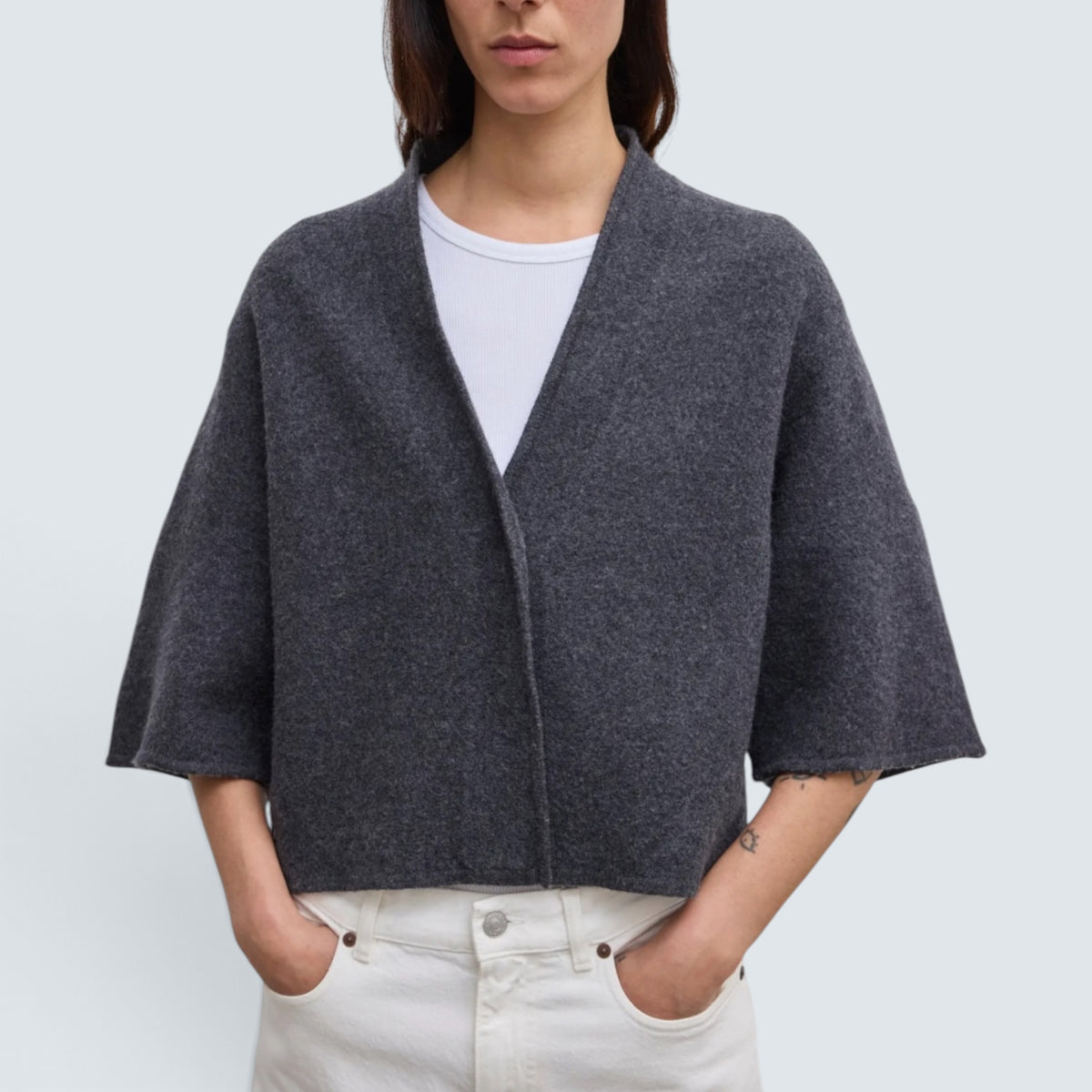 Short Wool Cardigan