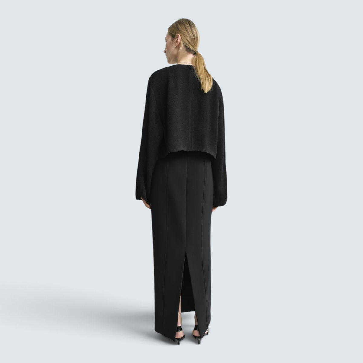 Cropped sablé blouse