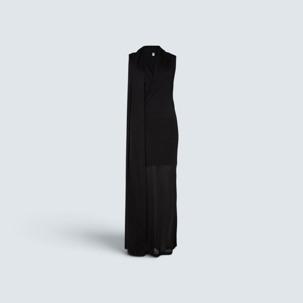 Overlapped scarf dress