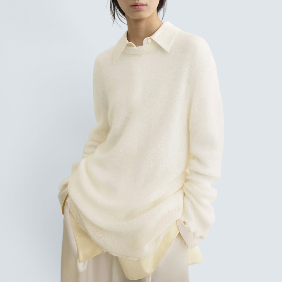Long open weave knit