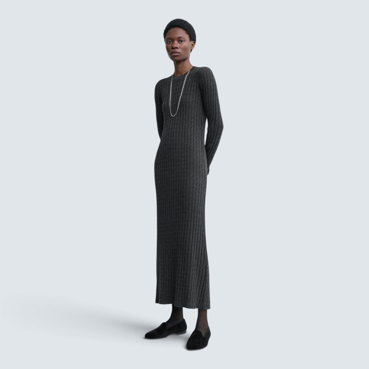 Cable knit dress