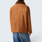 Lederjacke mit Fellkragen