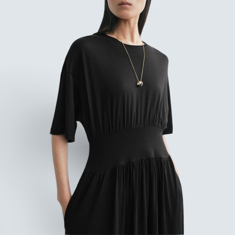 Cotton silk tee dress