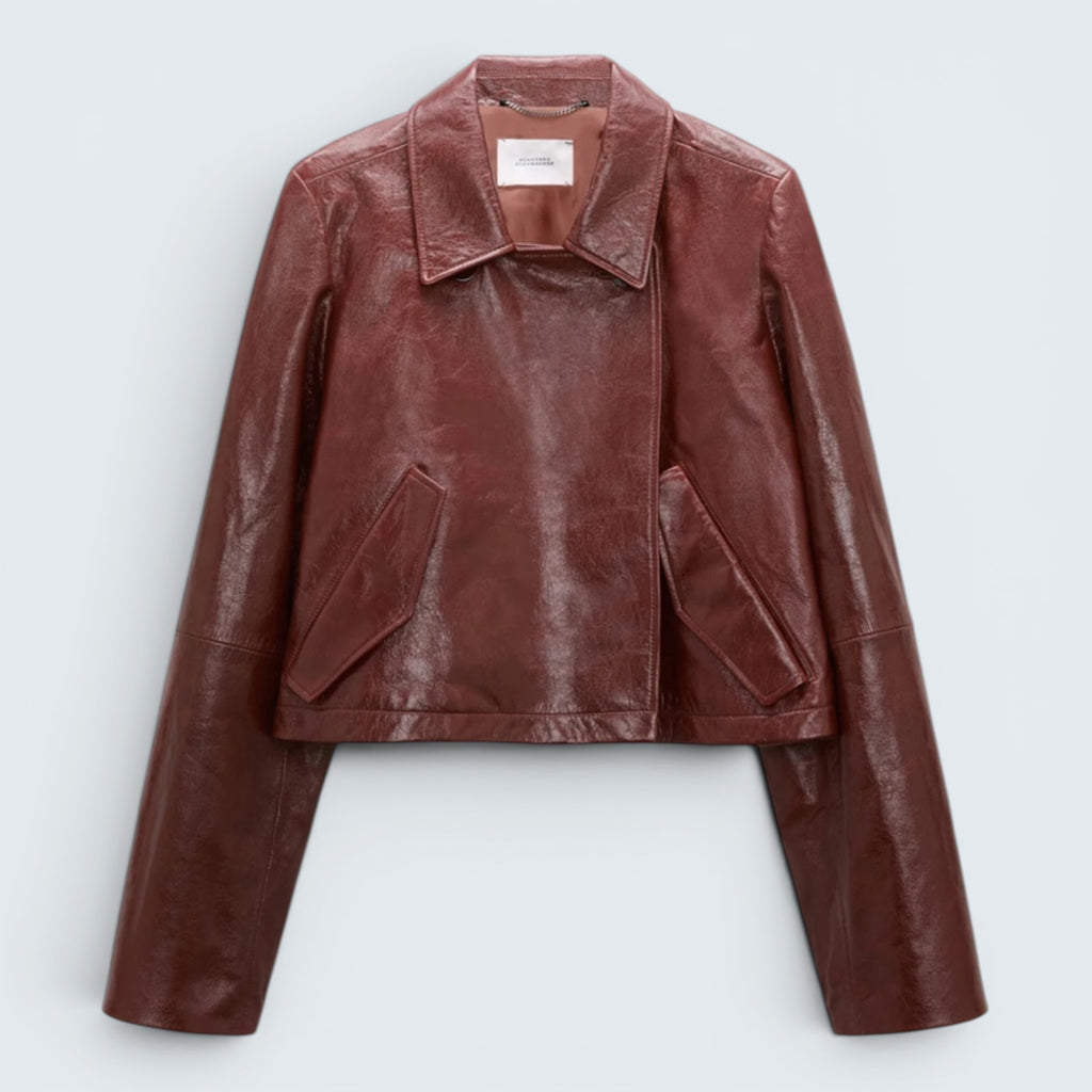 Lederjacke Broken Shine