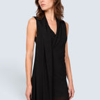 Overlapped scarf dress