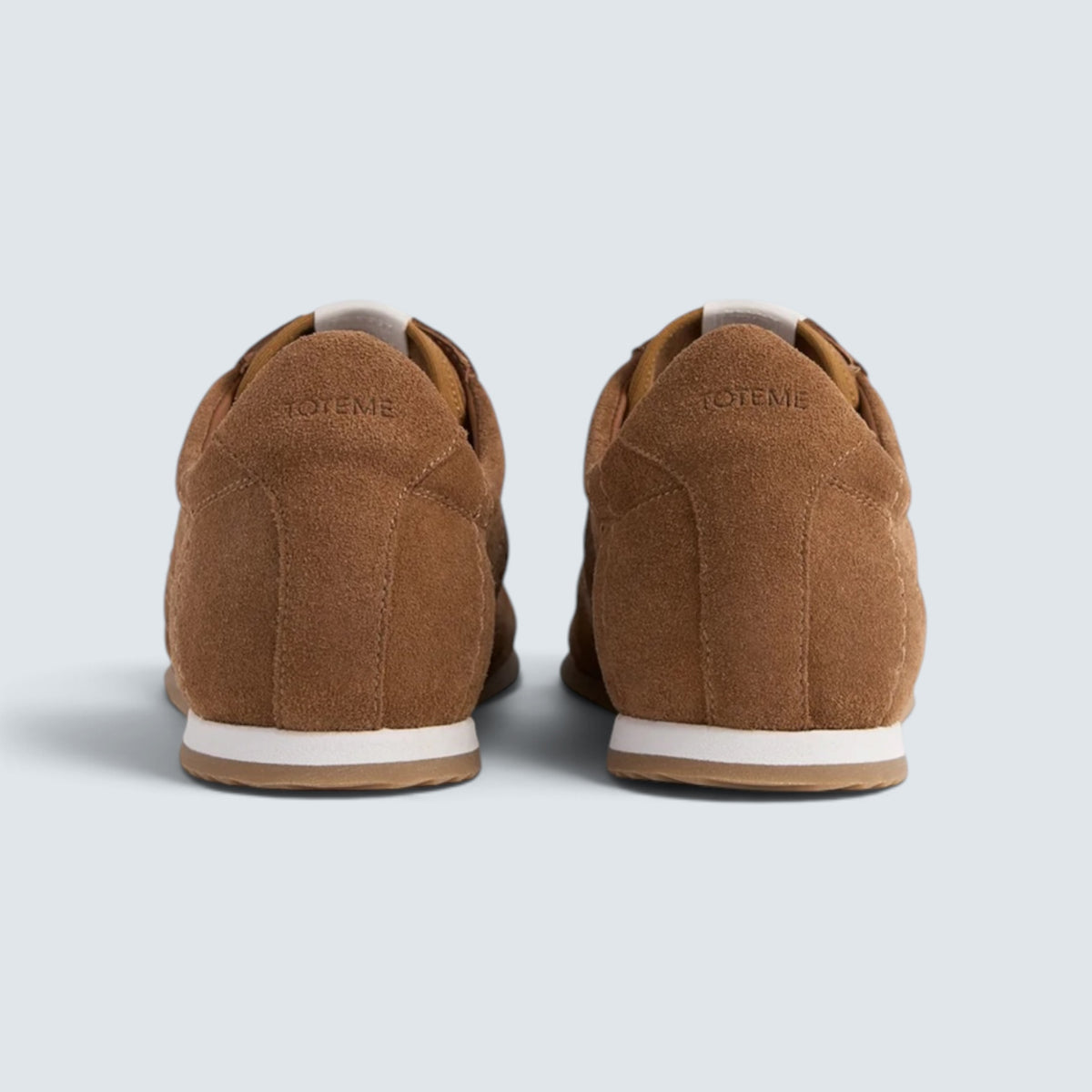 TOTEME Flex suede sneakers in Camel, Ansicht 6