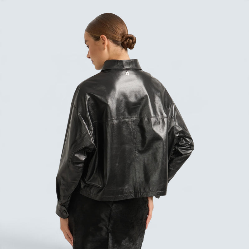 Lederjacke PARGAS PLUM