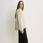 Monogram silk pj top