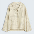 Monogram silk pj top