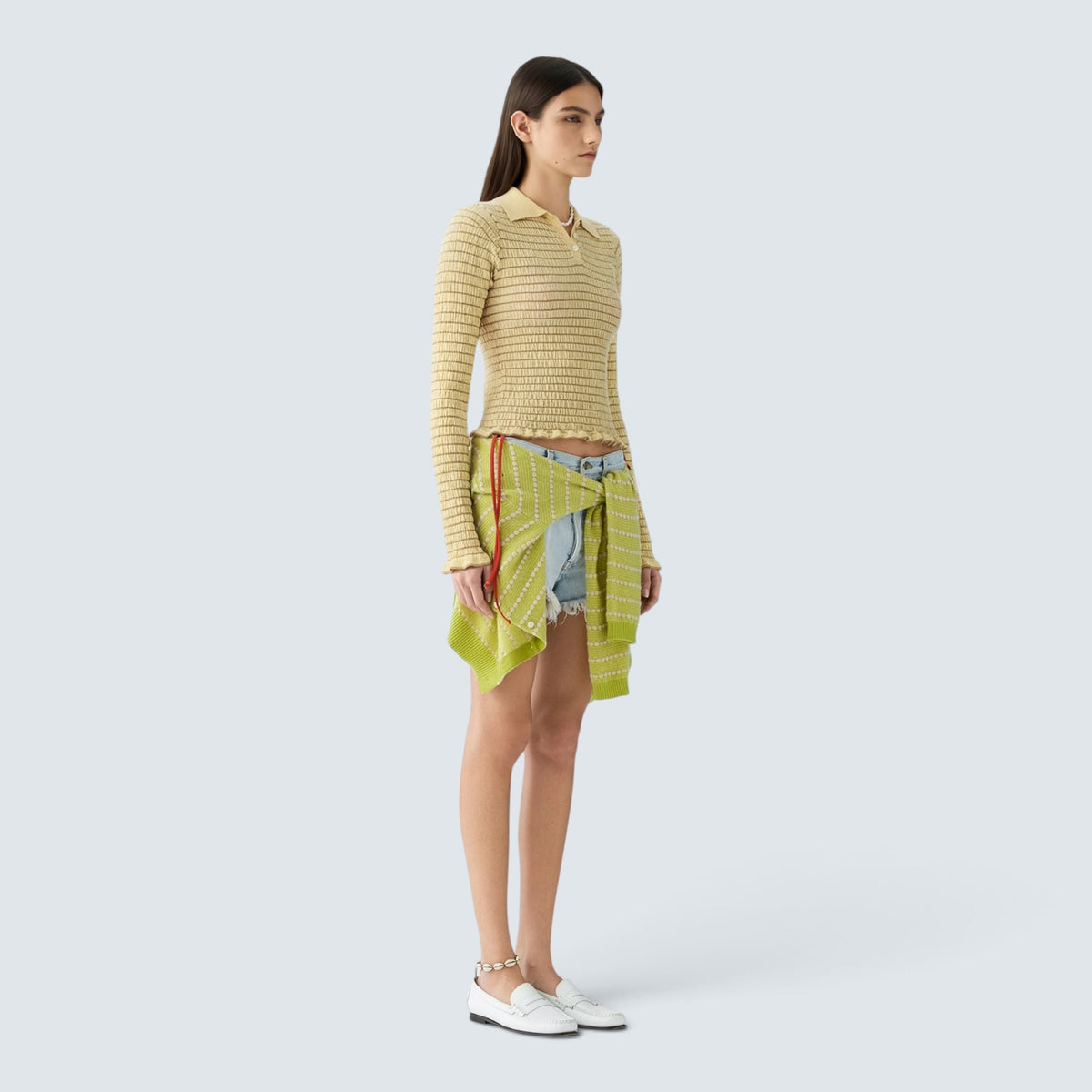 Polo SMOCKED L/S SHRUNKEN