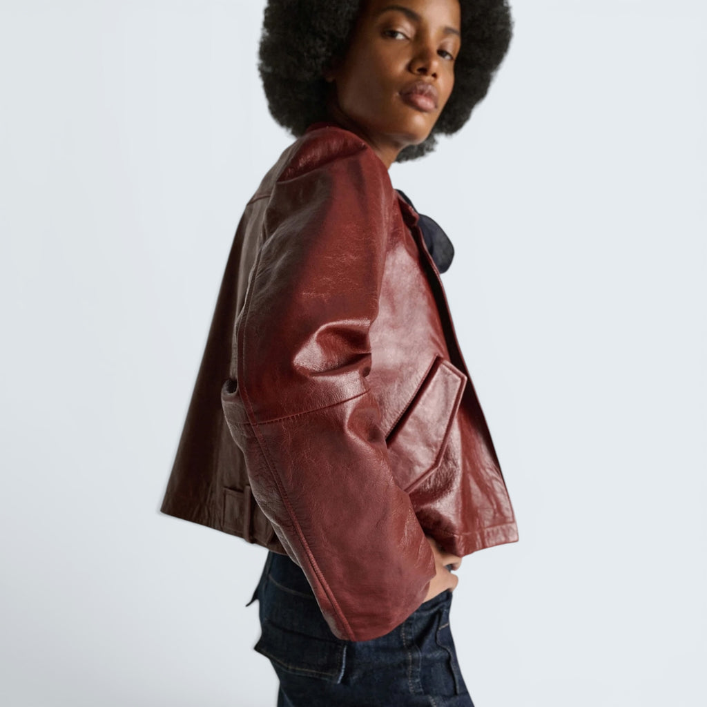 Lederjacke Broken Shine