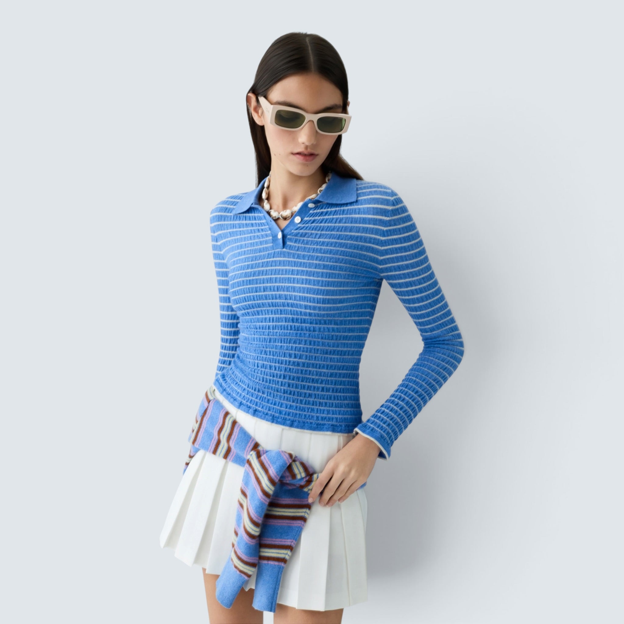 Polo SMOCKED L/S SHRUNKEN