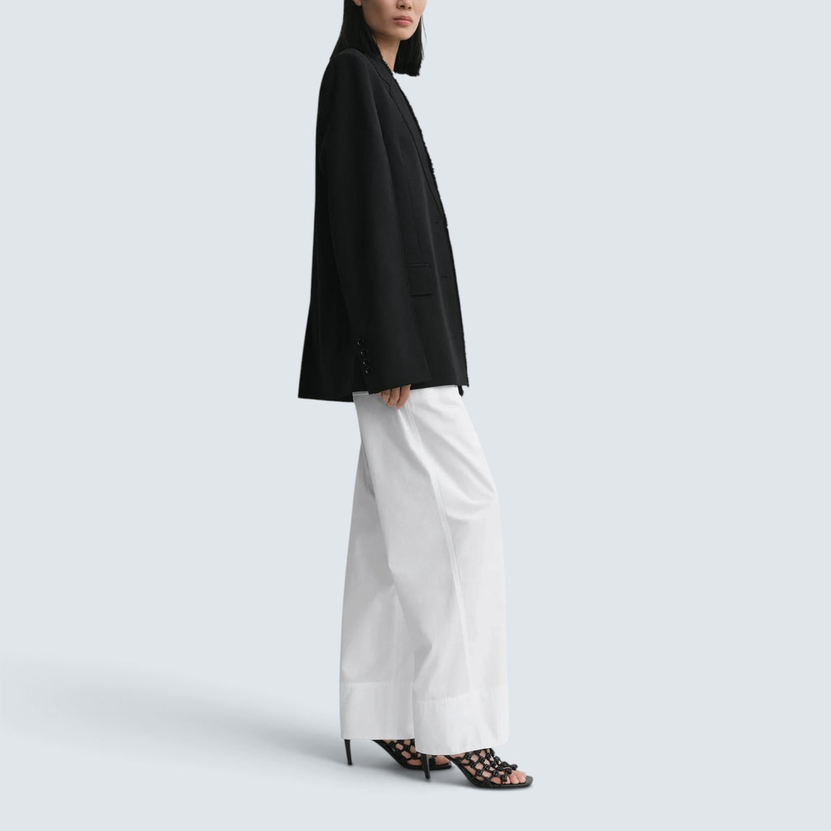 Raw lapel jacket