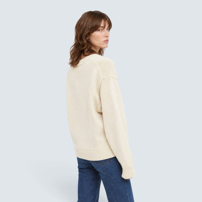 V-neck wool cashmere knit
