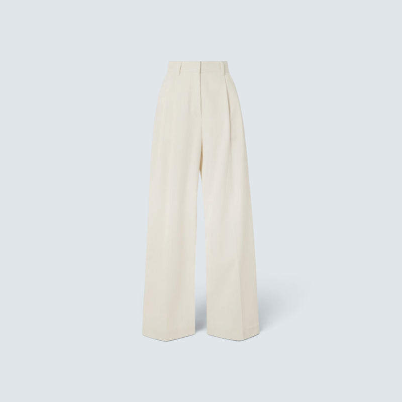 Silk cotton cord trousers